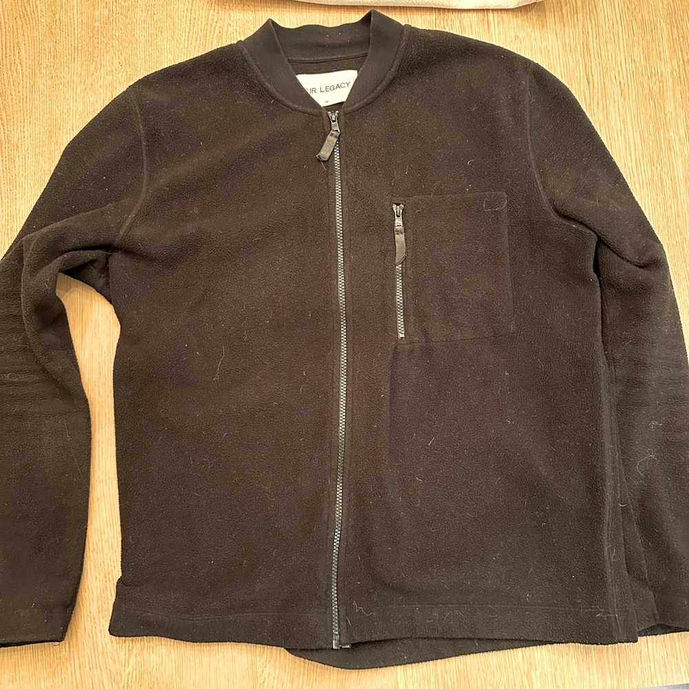 Our Legacy Fleece Bomber Black Size L